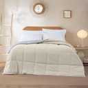 Modern Threads Down Alternative Reversible Comforter Beige/Light Blue Twin