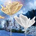 2 Pack 3-Color Wedding Butterfly Floor Lamp Decoration, 23.6 Inch Creative Butterfly Ceiling Lamp, Adjustable Height Romantic Butterfly Lamp Props for Wedding Party (2, 80 CM/31.5 in)
