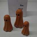 Geelin 3 Pcs Christmas Mexican Ghost Figurines Resin Christmas Muertos Terracotta Ghost Tabletop Decor Terracotta Floral Centerpiece for Mexican Xmas Home Decoration Indoor