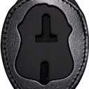 Perfect Fit FBI Belt Clip Badge Holder with Pocket and Chain (Cutout PF39)