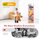 Large Stuffed Animal Storage, Wooden Stuffed Animal Storage Zoo, Toy Holder, Space Saving Toy Zoo for Kidroom, Playroom, Kids Gift, Pink