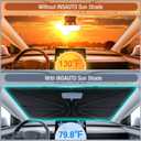 INSAUTO Custom Fit Windshield Sun Shade Umbrella for Toyota Tacoma 2016-2025, Easy Fold & Store, Comes with Bag, UV & Heat Reflective, Keeps Your Car Cool