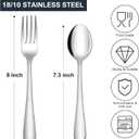 Hiware 24-piece Forks and Spoons Silverware Set, Food Grade Stainless Steel Flatware Cutlery Set for Home, Kitchen and Restaurant, Mirror Polished, Dishwasher Safe