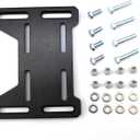 Aluminum Adjustable Engine Mounting Bracket for 4 Stroke Engines Predator 212 Tecumseh Tilloson，Engine Motor Mount Adapter Plate Bracket for Mini Bike Go Kart Coleman 100 Doodlebug DB30（Black)