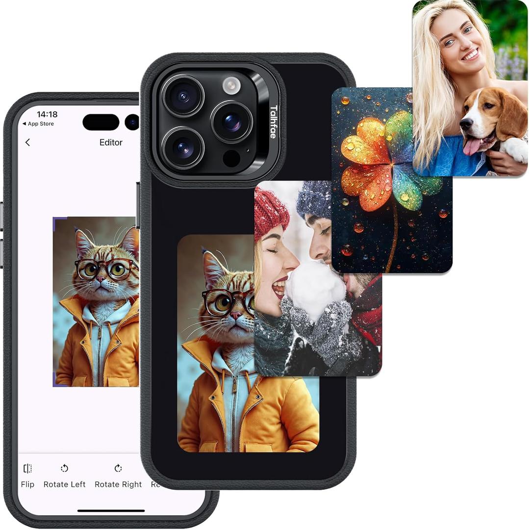 Smart E Ink Phone Case for iPhone 16 Pro – 4.0" HD 528×768 | Upgraded Durable NFC Digital Phone Case with Faster NFC Transmission, 4-Color Eink Display, DIY Changing Picture