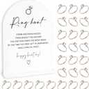 Bridal Shower Ring Hunt Games, Funny Ring Hunt Games, Minimalism Party Games, Bridal Shower Decorations, Wedding Shower Games (1 Sign & 30 Rings)-xnxb10