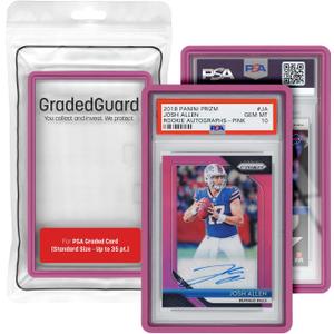 GradedGuard Graded Card Guard Case for Standard PSA Slab Case | Multiple Colors | Soft Touch Matte Finish | Stackable | Made to Fit PSA | Solid TPU and PC Design. (Pink)