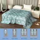 OMERAI Cooling Blanket for Hot Sleepers, Twin Breathable Lightweight Summer Blanket with Coconut Trees Printed Design, Ice Blankets for Bed/Travel/Outdoor 60''x80'', Twin Size, Green