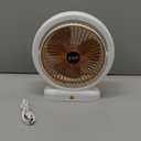 SAYTAY Cool 7-Color Marquee USB Portable Turbo Air-Concentrating Fan, 180 Air Delivery in All Directions, 2000mAh Battery Desktop Fan with 3 Speed Adjustable (White Gold Color)