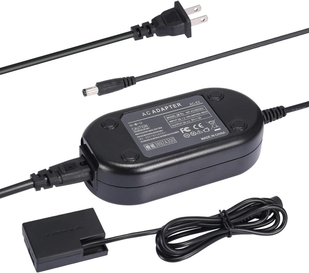 ACK-E18 Camera AC Adapter Power Supply Charger Kit for Caonn EOS 750D 760D 800D 77D 200D 250D Rebel T6i T7i T6s SL2 SL3 Kiss 8000D X8i DSLR Cameras