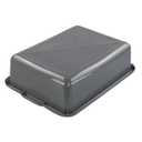 13 L Grey Plastic Tote Box Set of 4, Commercial Bus Box Large Plastic Dish Bin