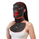 Red Light Therapy Mask for Face & Neck 4 Light Modes with 850nm NIR, Red, Yellow & Blue LED Light Therapy, 2600mAh Rechargeable LED Face Mask for Anti-Aging, Skin Firming & Radiant Glow at Home