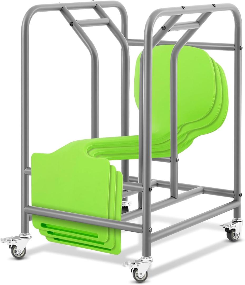 Landhoow The Surf Storage Rack Stores 10 Portable Lap Desks, Classroom Furniture, Flexible Seating, Silver, 26.77 x 16.54 x 19.49 Inches, Silver