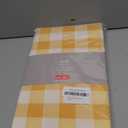 maxmill Checkered Tablecloth Stain Resistant Waterproof and Wrinkle Resistant Washable Heavy Weight Table Cloth Gingham for Dining Room and Outdoor Use, Rectangle 60 x 120 Inch Yellow and White