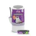 Litter Genie Style Pail Cat Litter Box Waste Disposal System for Odor Control Includes 1 Square Refill Bag