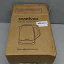 Stariver 2.5L Large Electric Kettle, BPA Free Stainless Steel Water Heater, Fast Boil Electric Tea Kettle, Water Boiler with Auto Shut-Off & Boil-Dry Protection for Family (10-12 Cups) (Black Silver)