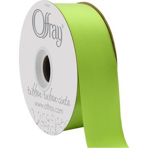 Offray 1.5" Wide Double Face Satin Ribbon NewChartreuseGreen50Yds, 50 Yards, New Chartreuse Green