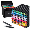 Alcohol Markers, 80 Colors Dual Brush Tip Permanent Art Markers, Coloring Marker, for Book Painting Card Making, Christmas gift for Adults Artists