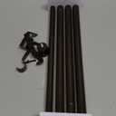 TONIAL Curtain Rod 32 to 58 Inch(2.6 to 4.8 ft), Adjustable Splicing Window Curtain Rods, 3/4 Drapery Rods for Windows 20 to 53 Inch, Decorative Single Rod with Modern Cap Finial, Bronze
