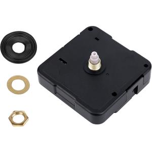 Quartz Clock Mechanism Replacement, 17/32 Inch Shaft Length Quartz Wall Clock Silent Movement Replacement Motor Battery Operated DIY Repair Parts, No Battery