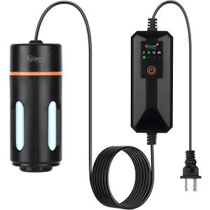 hygger Aquarium U-V Light with Timer, 360 Protective Shield Clean Light for Green Water and Algae Clean, Mini Algae Control Lamp for Freshwater and Saltwater Tank (3W for 5-25 Gallon)