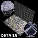 6 PCS Bead Organizer, Small Compartment Organizer Box Charm Plastic Jewelry Storage Container, 24 Grids, 42 Grids, 3 Each