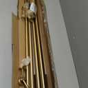 Heavy Duty Curtain Rods, 1 1/8 Inch Diameter Single Curtain Rod 144-240Inch(12-20ft) Extendable Length for Large Windows with End Caps Adjustable Modern Brackets-Warm Gold