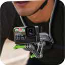 MAGIC JOHN Magnetic Neck Mount for Phones/Action Camera, Neck Cell Phone Holder POV/Vlog Selfie Mount Chest Stand Strap Video Recording for iPhone Samsung Phones AKASO/Go Pro/Insta360X5/DJI360 Camera (Green)