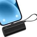 5000mAh Mini Portable Charger Power Bank Compatible with iPhone 14/13/12/11/XR/XS/X/8/7/6, MFi Certified Ultra-Compact 20W PD Fast Charging Small Cute Battery Pack(Black)