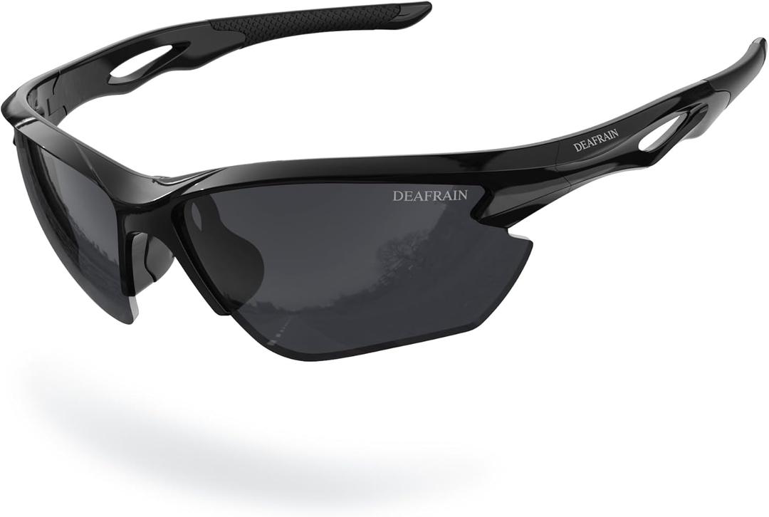 DEAFRAIN Polarized Sports Sunglasses for Men Women Cycling Running Fishing Glasses TR90 Unbreakable Frame UV Protection Z87