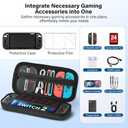 Kammkonb Switch 2 Carrying Case for Nintendo Switch 2 (2025) Hard Shell Travel Case with Screen Protector, Silicon Protective Cover - Portable Travel Bag for Switch2 Console and Accessories - Black