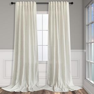 Natural Linen Curtains 108 Inches Long for Living Room 2 Panels Set Loop Pocket Back Tab Draperies Neutral Earth Tone Soft Cotton Textured Semi Sheer Linen Curtains for Large Window Vertical 9 FT Tall