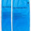 Gel Ice Packs, Cold Ice Packs for Injuries, Cold Pack Reusable Hot and Cold Pack for Injuries, Pain Relief, Wisdom Teeth, First Aid, Neck, Head, Arms, Legs, Blue, Large, 2 Count