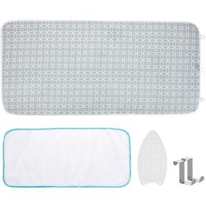 Seiritex Ironing Mat, Portable Ironing Pad 39.4 x 18.9 inch Table Top Iron Board 5 in 1 Travel Iron Blanket for Washer, Dryer, Counter top, Gray