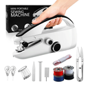 Handheld Sewing Machine Cordless – Portable Mini Handheld Sewer, Pocket Sewing Machine for Quick Repairs, Handy Stitch, Travel Stitch Sew Quick, Home & DIY Fabric (Black)