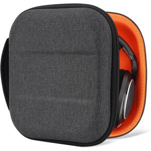 Geekria Shield Headphones Case Compatible with Sennheiser HD400PRO/HD 560S/HD598/HD 599SE/HD280PRO/HD 600, Replacement Hard Shell Travel Carrying Bag with Cable Storage (Dark Grey)