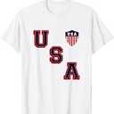 USA Vintage Hockey | 80s Throwback Hockey Jersey T-shirt T-Shirt (Small)