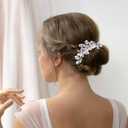 inSowni 32 Pack Silver Wedding Hair Side Combs+U-shaped & Twist Bridal Hair Pins Pieces Accessories Rhinestone Pearls for Women Girls Brides Bridesmaids