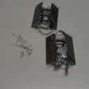 MorningRo 2 Pcs Universal Vertical Pole Mount for Security Camera Wall Mounting Bracket with 6 Loops Solid Metal Pole Bracket for CCTV Camera Indoor Outdoor Solar Panel LED Wall/ Stage Light (Black)