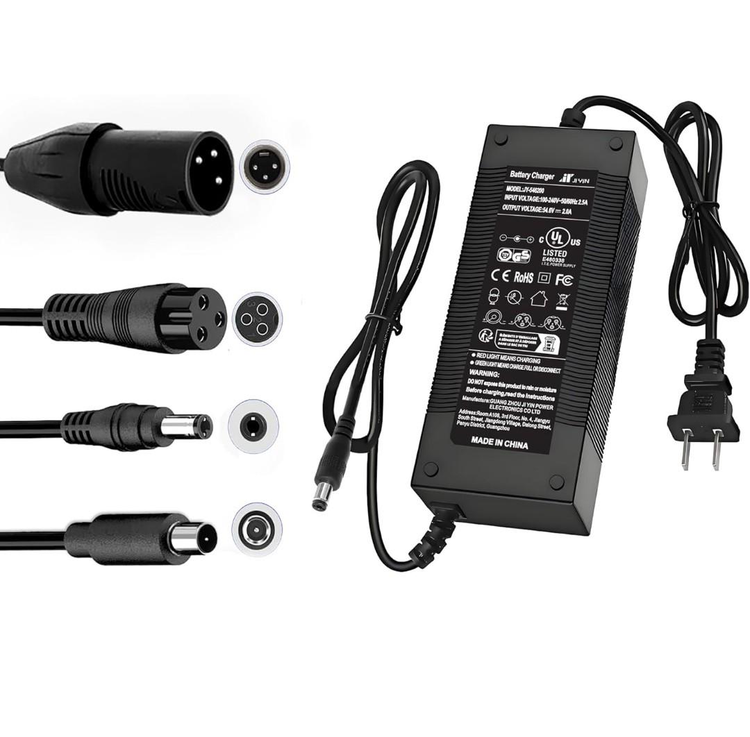 UL Certified 54.6V 2A Fast Electric Bike Charger for 48V Ebike Battery - Compatible with Lectric XP 2.0/3.0, Ecotric City/Beach, Evercross H5/H7