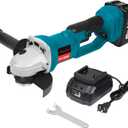 Cordless Angle Grinder with 18V 4.0Ah Li-Ion Battery & Charger,4-1/2-Inch,Brushless Motor,2-Position Handle,Battery Powered Grinder Tool Set for Metal Wood
