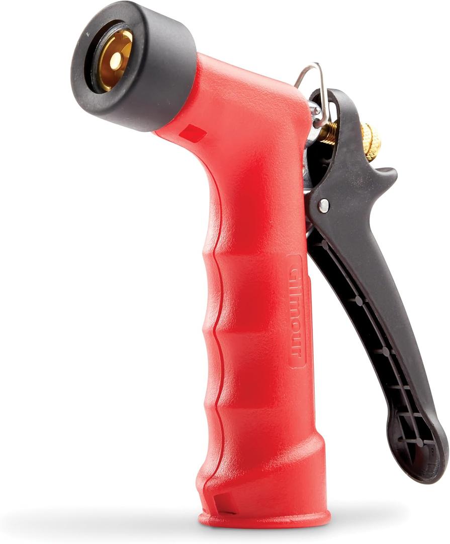 Gilmour Medium Duty Garden Hose Nozzle with Insulated Grip, Hot Water Hose Nozzle for Watering and Cleaning
