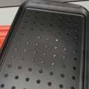 17 Inch Grilling Prep & Serve Trays with Non-Slip Base, Extra Thick,Warp-Resistant BBQ Platter Set for Cooking, Backyard Parties,Camping,Melamine Serving Trays for Food Prep,Red & Black