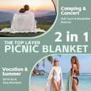 2 in 1 Extra Large Camping Blanket Outdoor Picnic Yoga Mat Lightweight Car Essential Roadtrip Gadget Rv Accessories Glamping Tent Gear Must Haves Hiking Stuff Backpacking Necessities Women Beach Gift