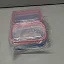 Hoolerry 4 Pcs Hard Clear Zipper Case Makeup Bags Plastic Zipper Pouch Transparent Storage Box Containers for Cosmetics, Snacks, Building Blocks, Puzzles(Clear,5 x 3 x 2 in,Multicolor)