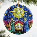 Christian Gifts: Nativity Scene Christmas Ornaments | Holy Family Christmas Decor, Christian Religious Decor, Religious Gifts for Baptism, Faith Festival Keepsakes