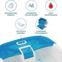 HoMedics Bubble Bliss Deluxe Foot Spa with Heat Massaging Arch, 3 Acupressure Attachments, Splash Guard, Raised Nodes Creates Bubbles, Improves Circulation, Soothe Tired Muscles