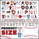 Relaxweex 68 Pcs Sports Magnet Decoration Magnetic Stickers for Locker Decorative Accessory for Fridge Computer Locker Stickers Sports Party Supplies Gift for Team Balls Lover (Baseball)