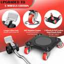 Heavy Duty Furniture Movers with 5-Wheel Dollies, Furniture Dolly Set with Lifter & Base, 360 Swivel Casters, Non-Slip Pads, Up to 2000 lbs Load Capacity