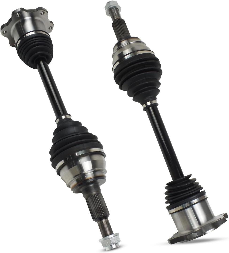 2PCS CV Axle Shaft for Chevrolet Silverado Suburban Avalanche 1500 Tahoe Cadillac Escalade ESV EXT GMC Sierra Yukon XL K1500 K2500(4WD 6-Lug), Front Left Right CV Driveshaft Assembly 66-1009 601009